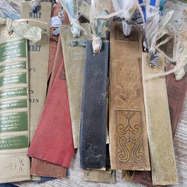 VINTAGE book spine bookmarks