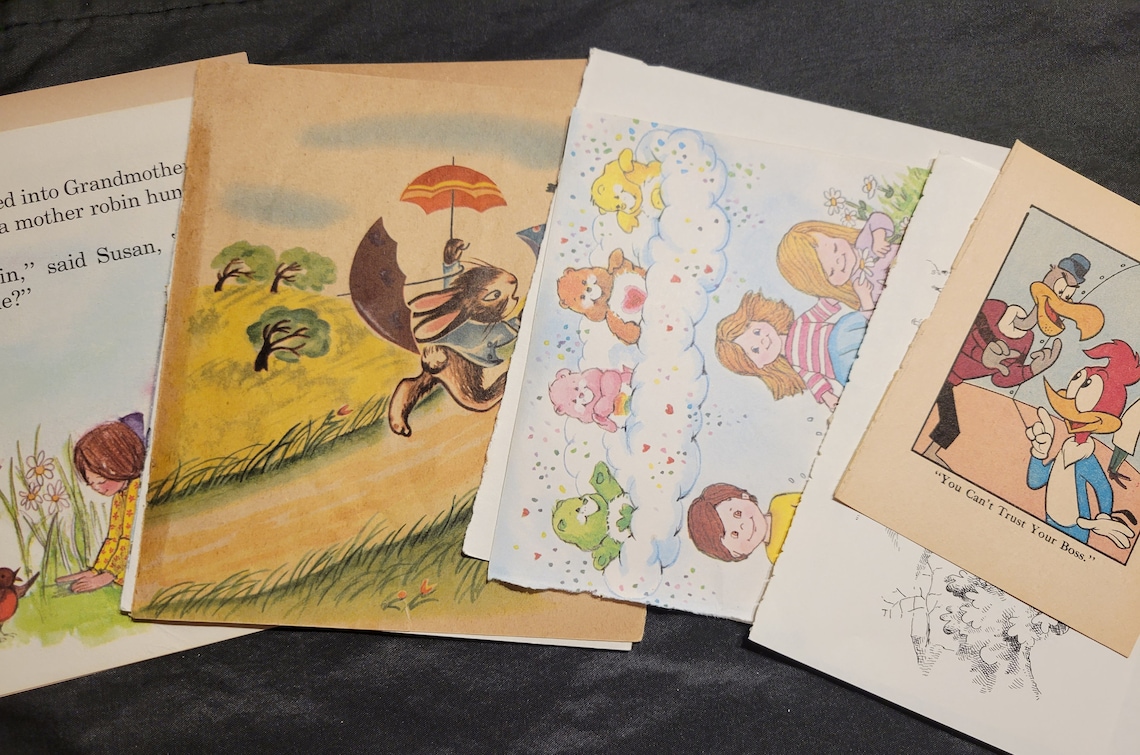 80 Vintage Children Book Pages Different Books - Etsy