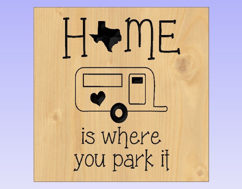 Crv Dxf Svg Files Home Is Where You Park It Vcarve Etsy