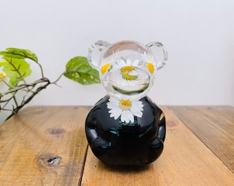 水中花シフトノブ くまちゃん カーキのお花畑 - Etsy 日本