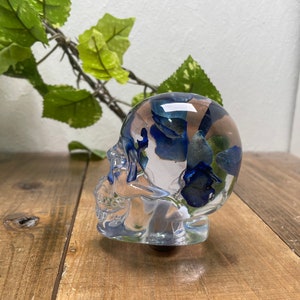 Underwater flower shift knob skull blue rose petals