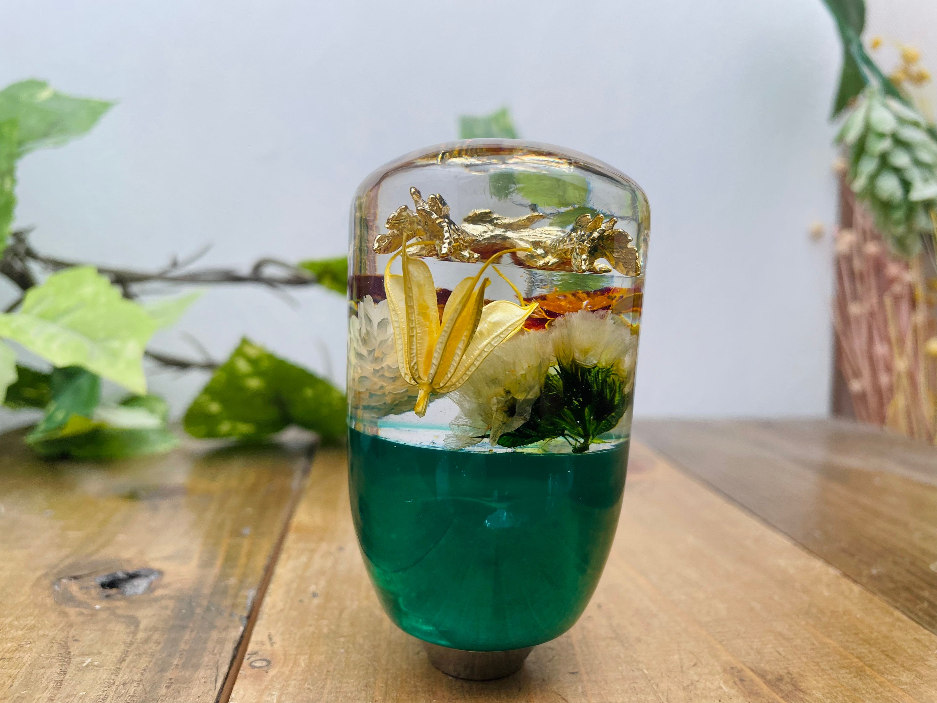 水中花シフトノブ 箱庭金魚 グリーン - Etsy 日本