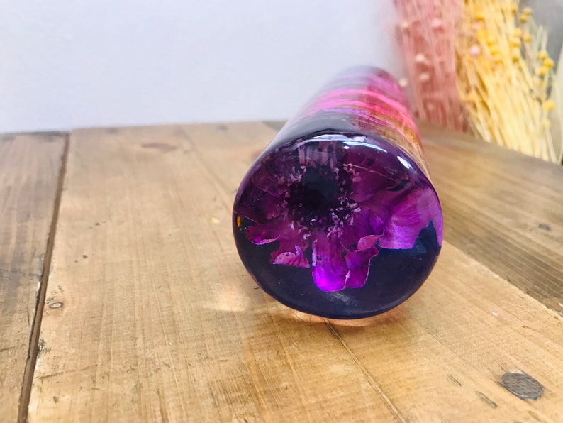 Underwater Flower Shift Knob Cylindrical Zinia Purple Etsy