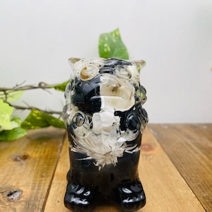 Underwater flower shift knob Shisa black and white flower garden