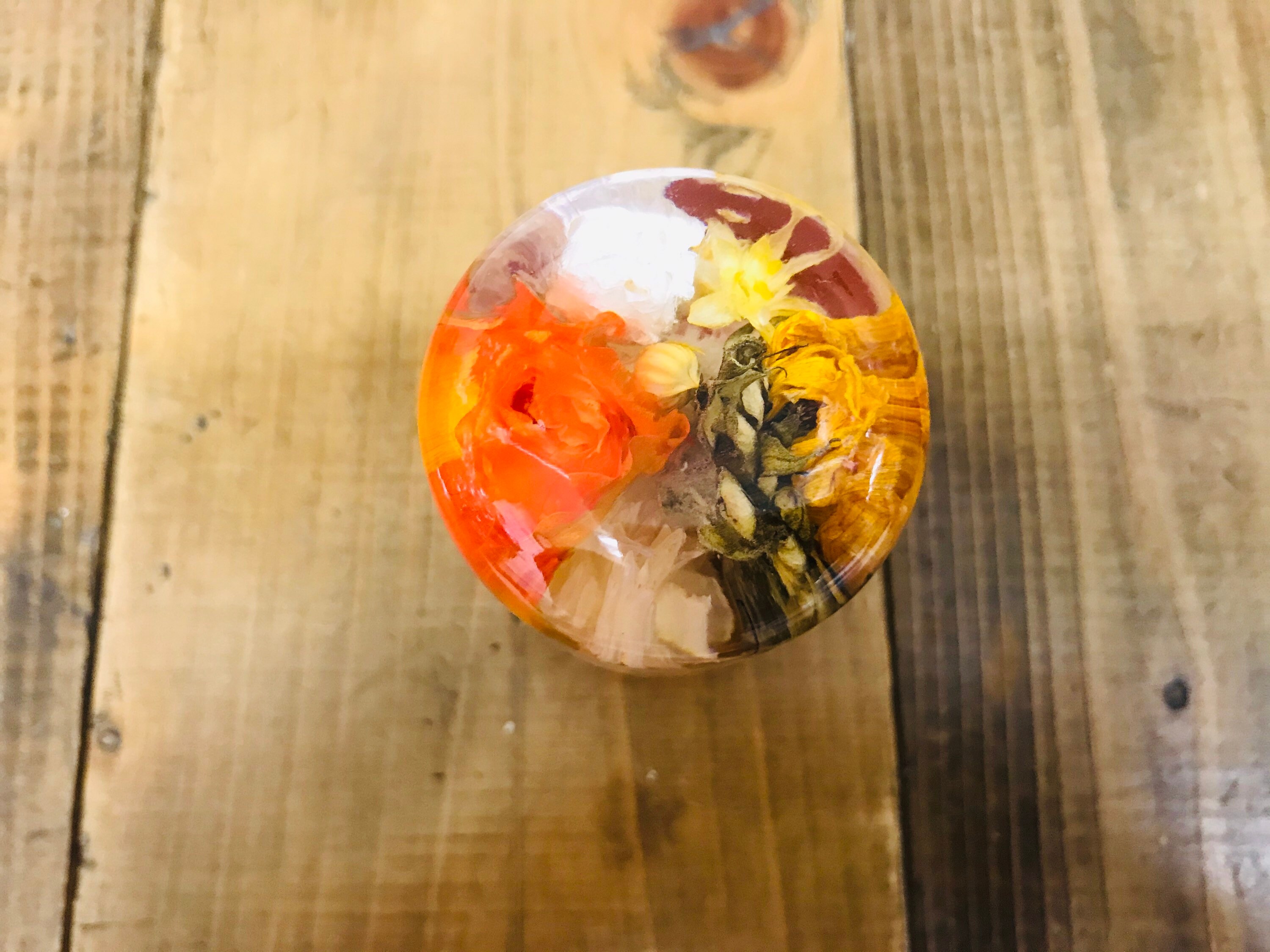 Underwater Flower Shift Knob Flower Garden Orange Etsy
