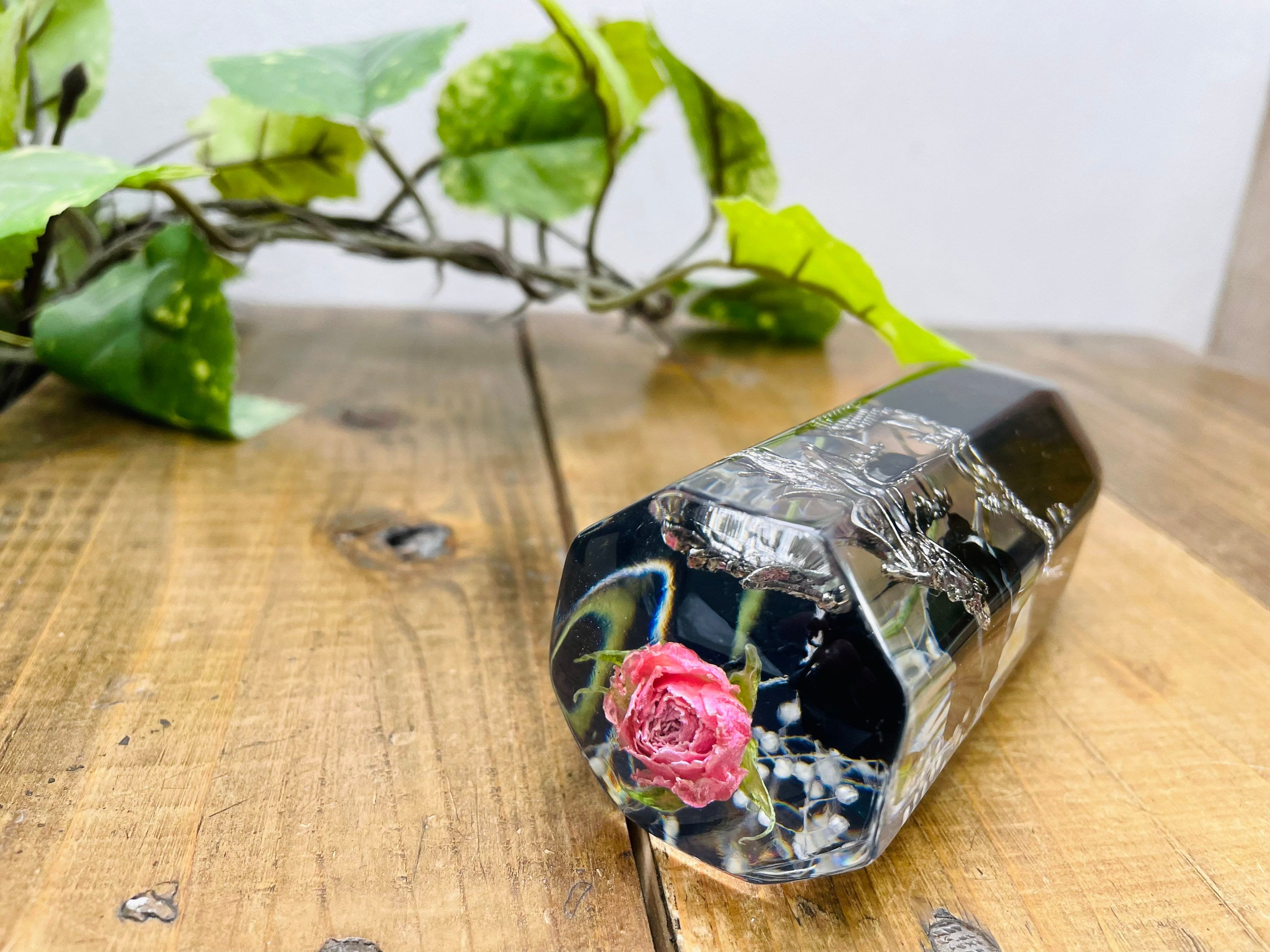 水中花シフトノブ 龍と薔薇 黒ピンク - Etsy 日本