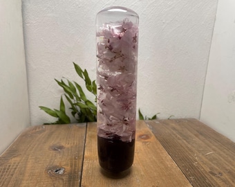 Submerged Flower Shift Knob, Cylindrical, Gyugyuto Cherry Blossom, Purple