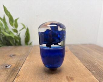 Underwater Flower Shift Knob - Single Rose - Royal Blue
