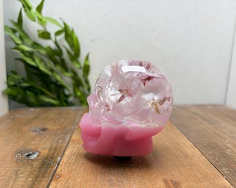 Underwater Flower Shift Knob - Skull - Cherry Blossom - Pink
