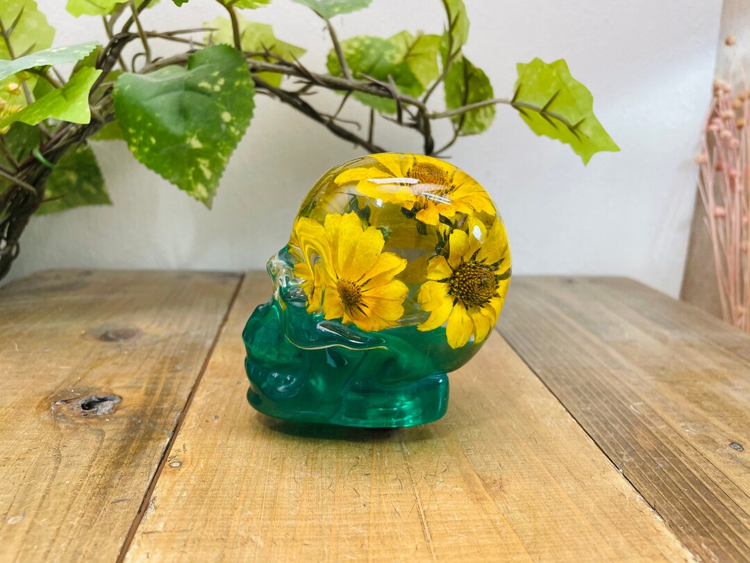 水中花シフトノブ スカル ひまわり 緑 - Etsy 日本