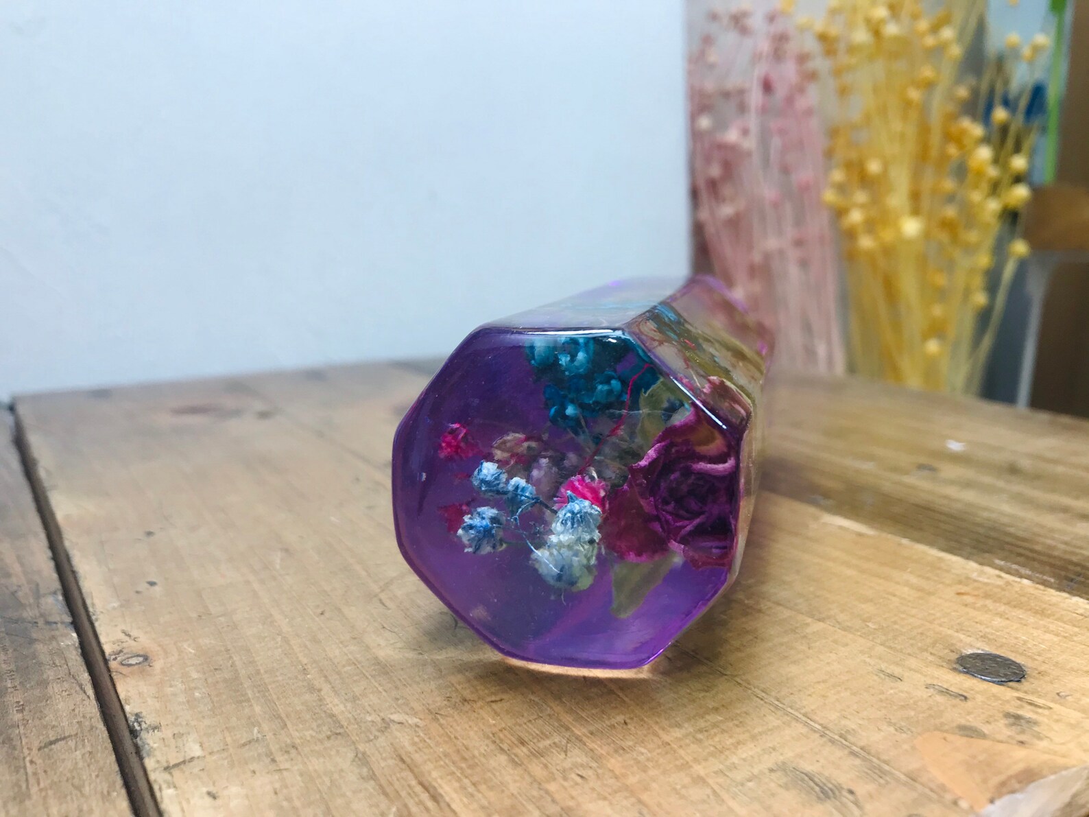 Underwater Flower Shift Knob Purple and Blue Bouquet Etsy