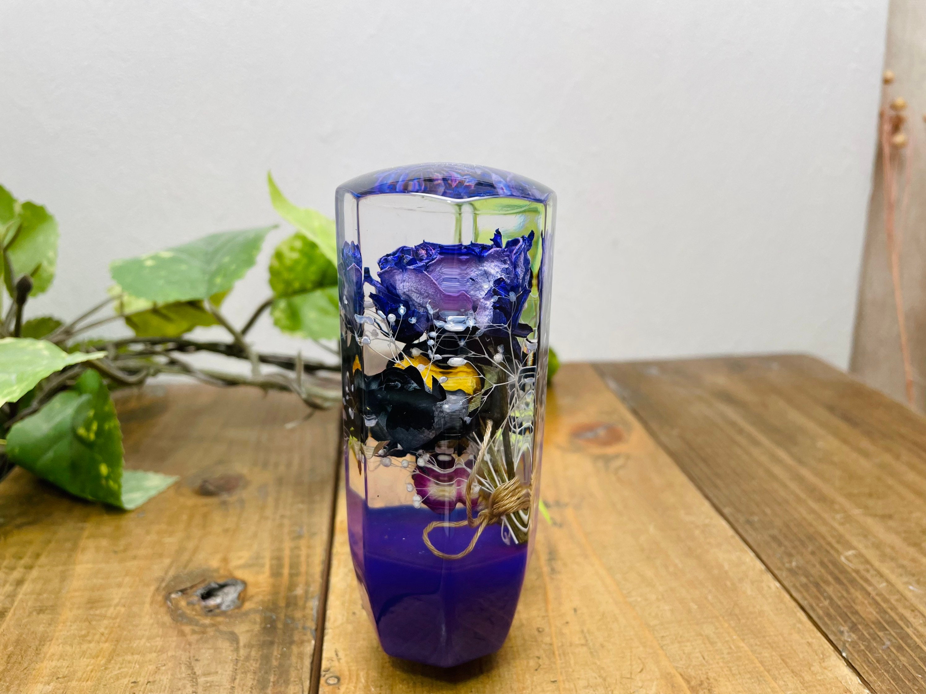 Underwater Flower Shift Knob Rose Bouquet Purple Etsy