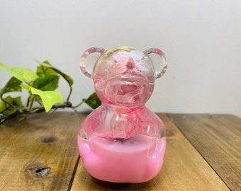 水中花シフトノブ くまちゃん カーキのお花畑 - Etsy 日本