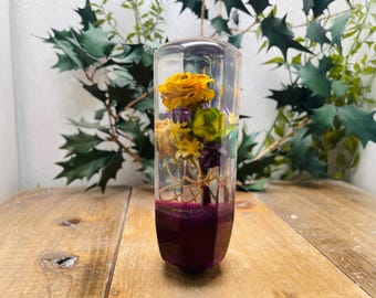 Water Flower Shift Knob - Bouquet of Roses - Purple