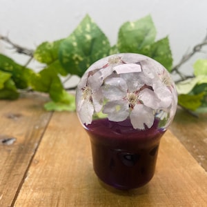 Pommeau de levier de vitesse en forme de fleur sous-marine, mini bulbe, fleur de cerisier, violet