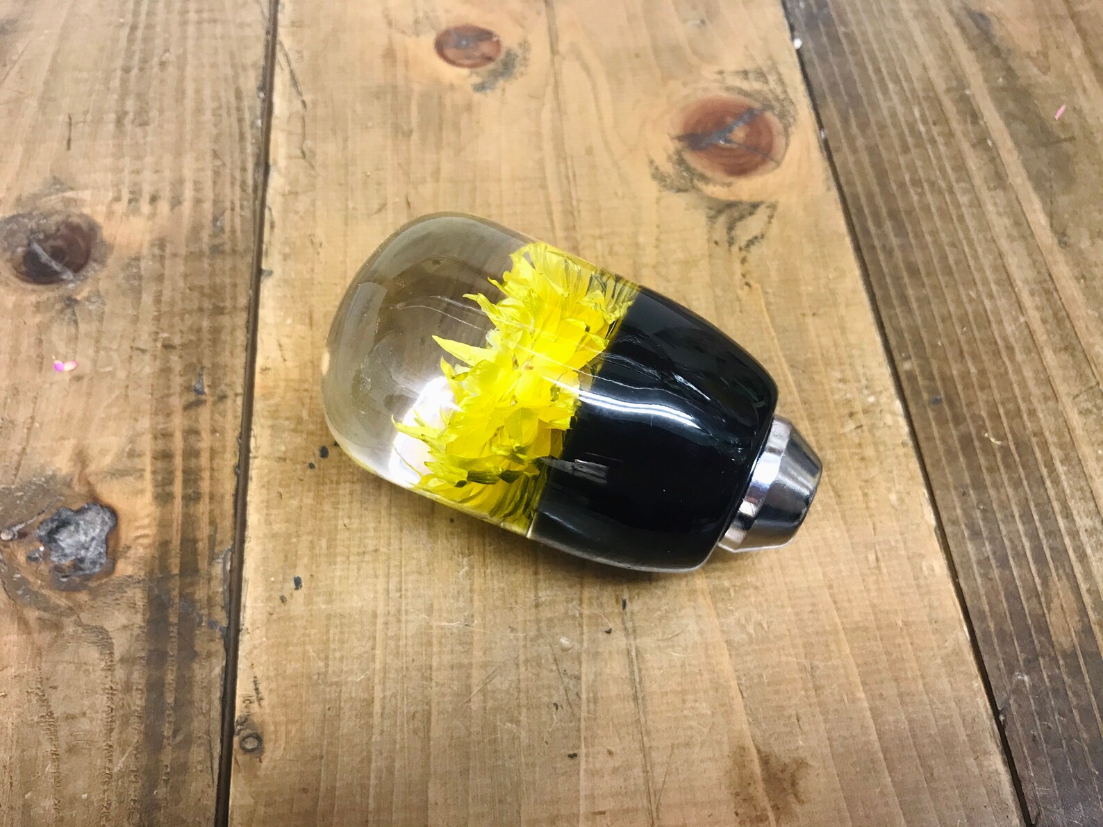Underwater Flower Shift Knob Silver Daisy Yellow Etsy