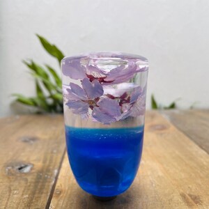 Unterwasserblumen-Schaltknauf – Kirschblüte – Blau