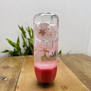水中花シフトノブ　桜　ピンク