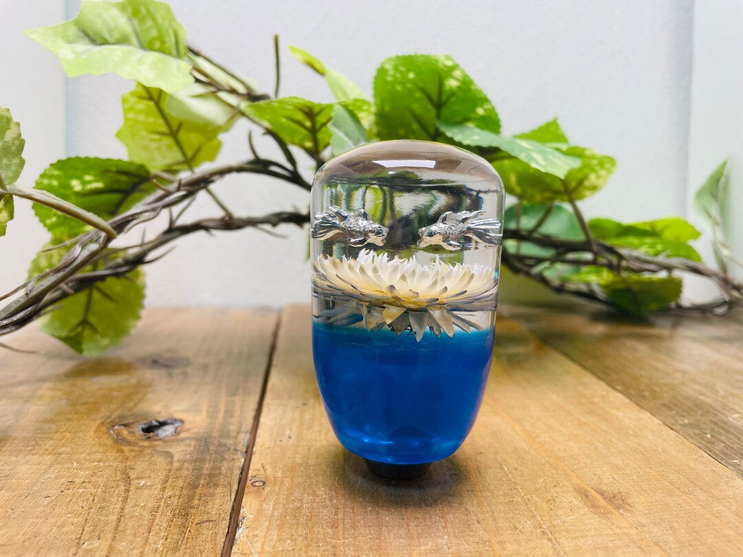 Underwater Flower Shift Knob Goldfish on the Flower White Etsy