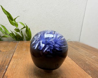 Underwater Flower Shift Knob - Hanadama - Silver Daisy - Cobalt Blue