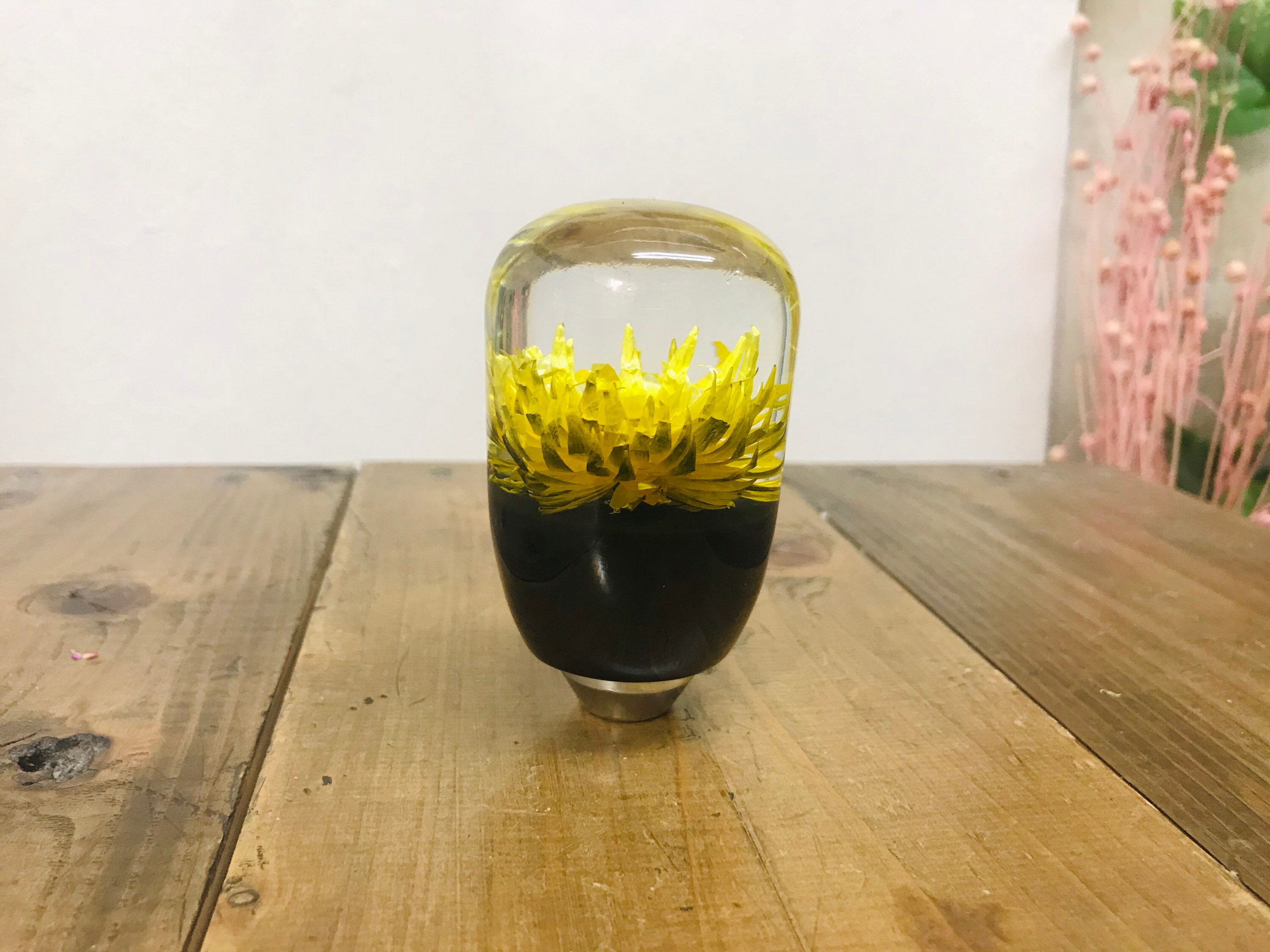 Underwater Flower Shift Knob Silver Daisy Yellow Etsy