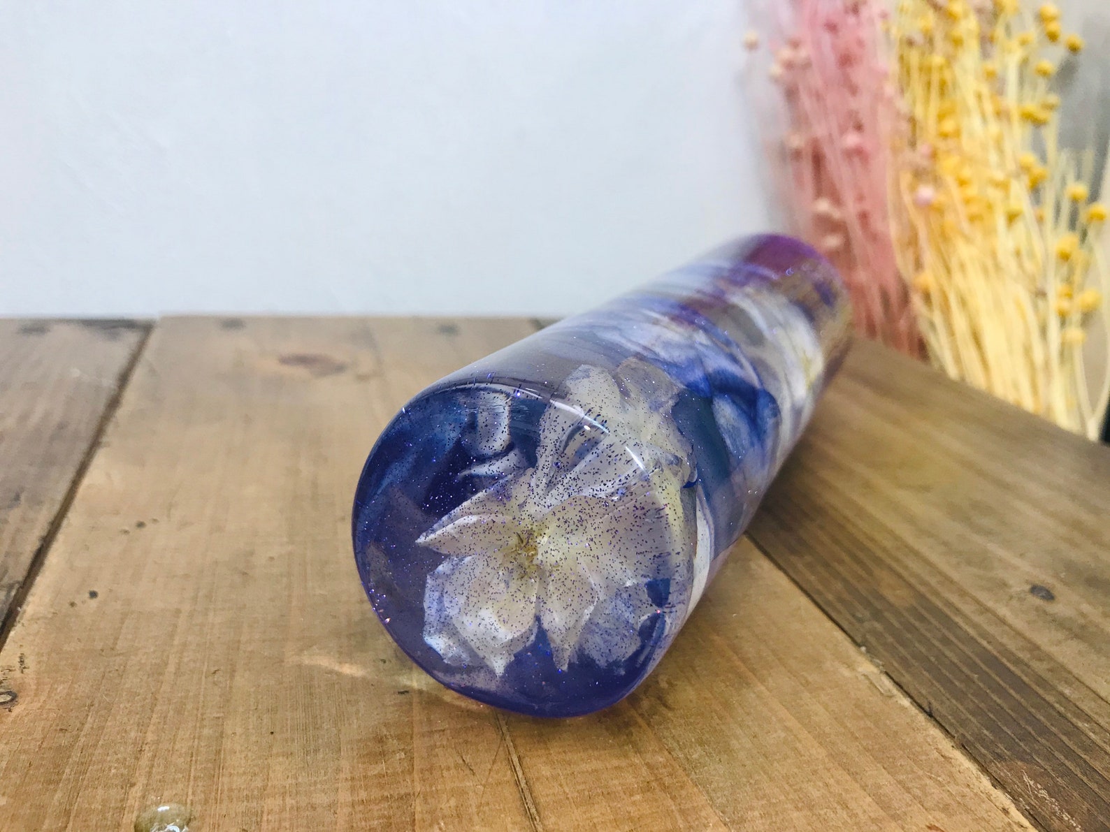 Underwater Flower Shift Knob Cylindrical Delphinium Purple Etsy
