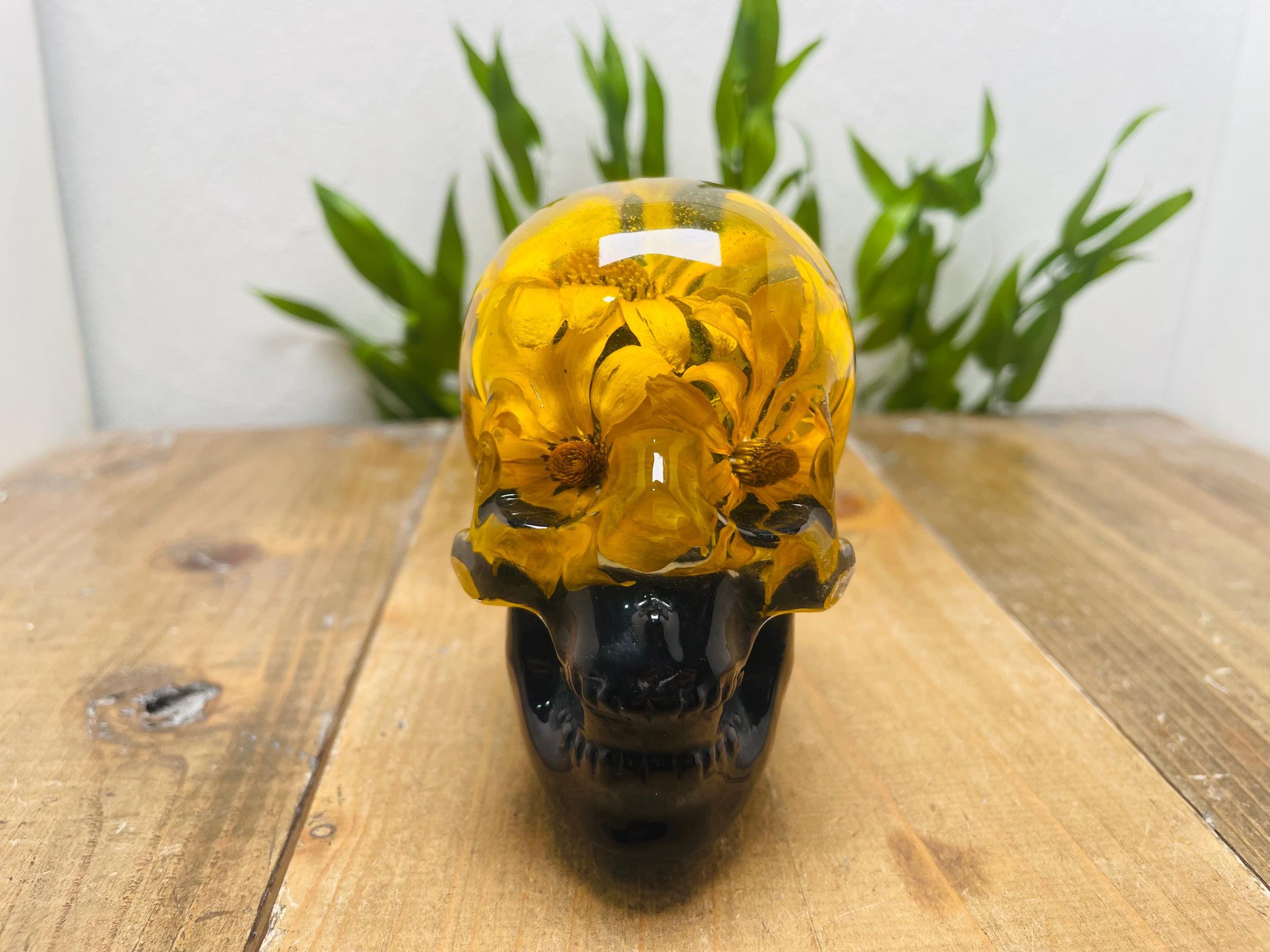 水中花シフトノブ スカル ひまわり 黒 - Etsy 日本