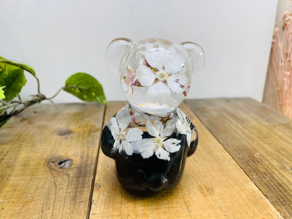 水中花シフトノブくまちゃんさくら黒 Etsy