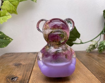 水中花シフトノブ くまちゃん カーキのお花畑 - Etsy 日本