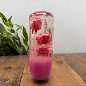 Pomo de palanca de cambios con diseño de flores submarinas - Rosas e hortensias - Rosa
