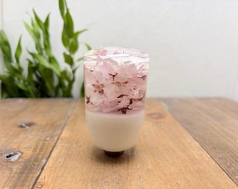 Underwater Flower Shift Knob - Tightly Fitting Cherry Blossoms - White
