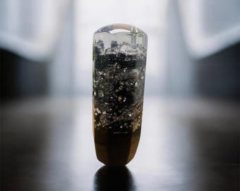 Shift knob jewelry silver black