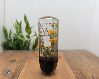 Underwater Flower Shift Knob: Japanese Kerria and Spiraea