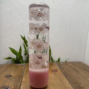Water Flower Shift Knob - Cylindrical, Sakura, Pink