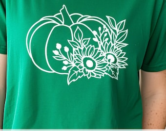 Pumpkin and Sunflowers SVG: Thanksgiving, Autumnal design, Cricut and Silhouette Cut File