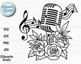 Download Retro Microphone Svg Etsy