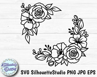 Download Floral Silhouette Etsy