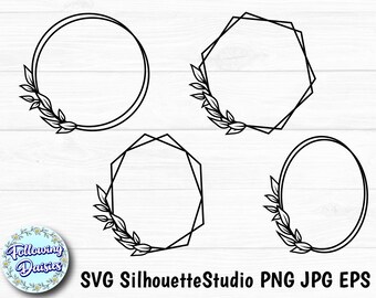 Hexagon Frame Svg Etsy