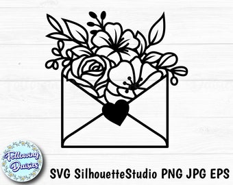 Download Floral Svg Envelope Etsy