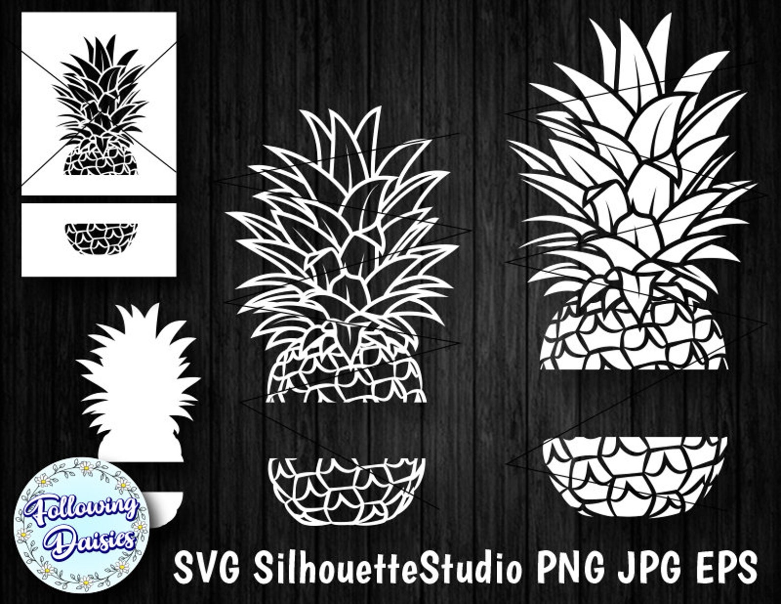 PIÑA SVG #2, Piña vectorial, Archivos svg para cricut y silhouette ...