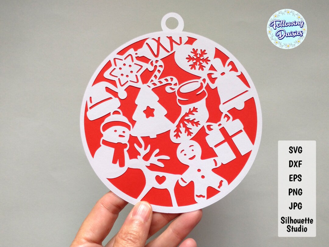 CHRISTMAS ORNAMENT SVG, Christmas Ornaments Cut Files , Merry Christmas