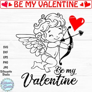 CUPID SVG, Valentinstag svg, Herz svg, Be my Valentine, Valentinstagsdekoration, Liebessvg, SVG-Dateien für Cricut und Silhouette