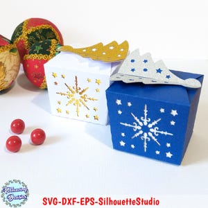 CHRISTMAS BOX SVG, Christmas box template, Christmas gift box svg, Box template, Svg file for cricut and silhouette