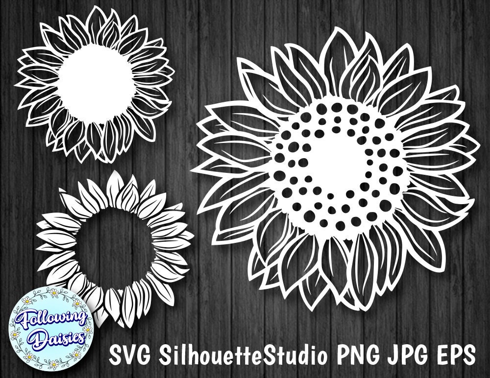 Download SUNFLOWER SVG Sunflower decorations Paper cut template Cut ...