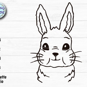 RABBIT SVG, Easter bunny, Rabbit cut file, Rabbit easter, Bunny face, Rabbit face, Svg files for cricut and silhouette, Paper cut template