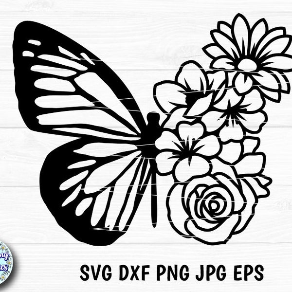 BUTTEFLIY SVG, Butterfly svg cricut, Butterfly svg cut files, Floral butterfly, Butterfly silhouette, Svg files for cricut and silhouette