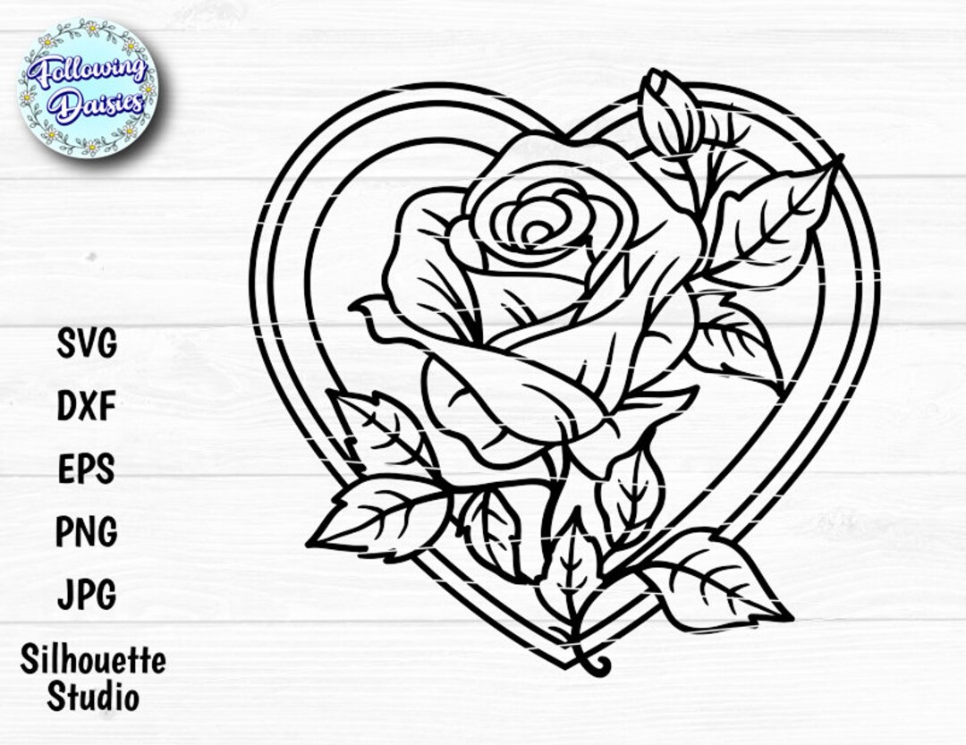 ROSE SVG Valentines Day Svg Love Svg Rose Svg for Cricut - Etsy