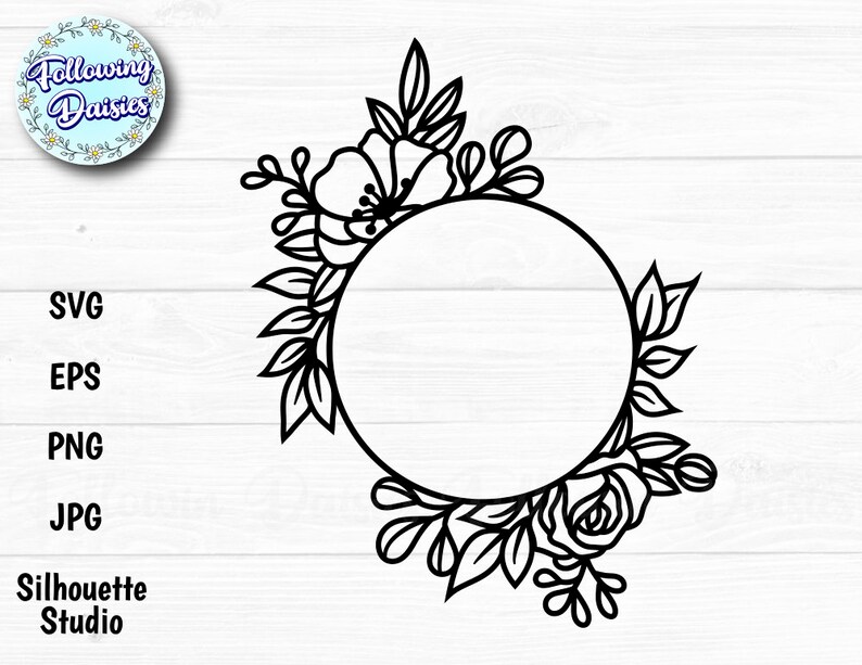 Download Monogram Frame Floral Wreath Floral Frame In Svg Circle Frame Paper Cut Template Svg Files For Cricut And Silhouette Frame Clipart Clip Art Art Collectibles Leadcampus Org