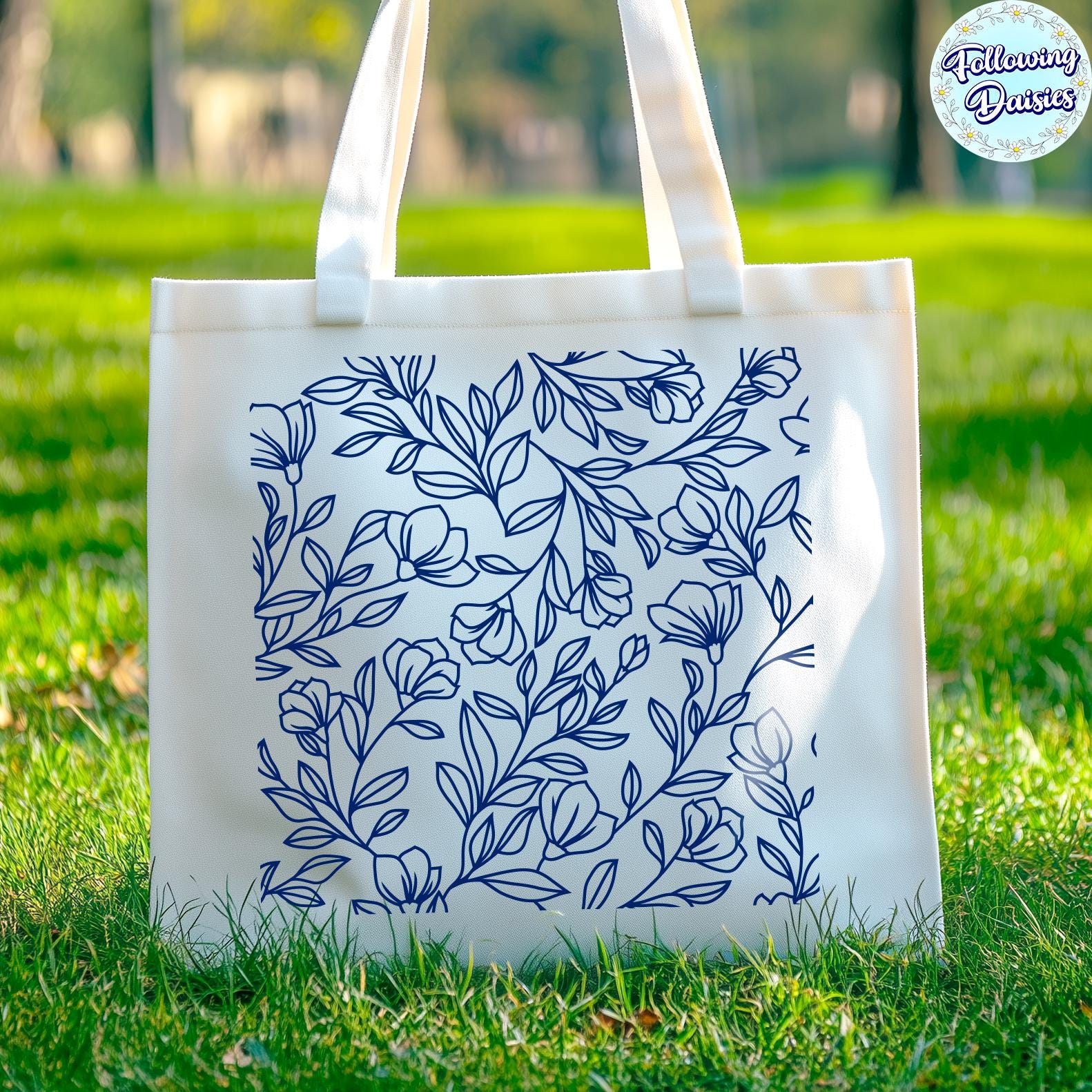 Seamless Floral Pattern SVG: Cricut & Silhouette Cut Files (digital ...