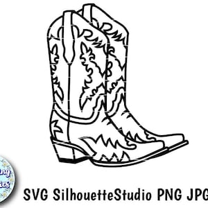 COWBOY BOOTS en SVG, Western, Rodeo, Ranch, Cowgirl, Farm, fichiers svg pour Cricut et Silhouette